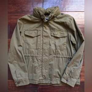 GAP Olive Green Military Field with hideaway hood Jacket